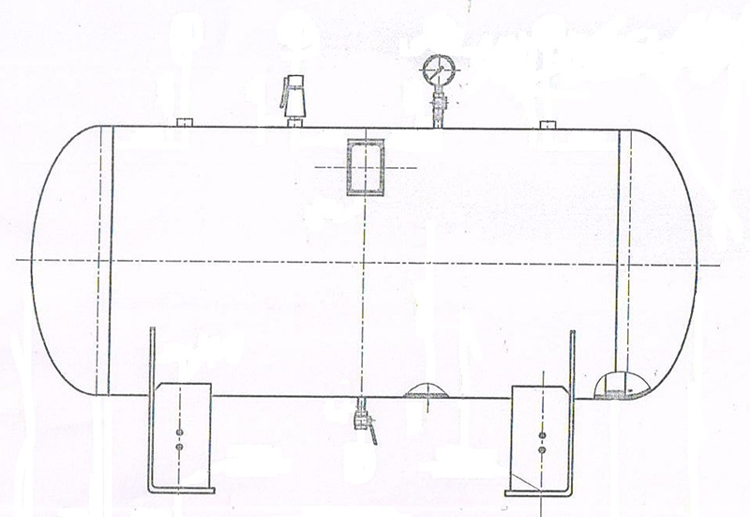 卧式储气罐--分气包分气缸--非标储气罐定制-配图