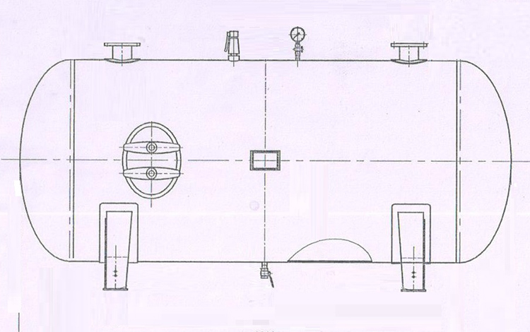 卧式储气罐--分气包分气缸--非标储气罐定制-配图01